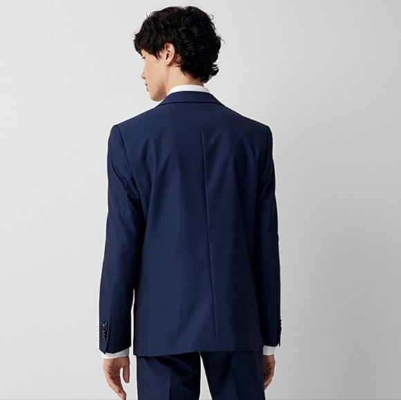 Soul of london Navy and black piqué suit Slim fit Size 48R - Picture 2 of 9